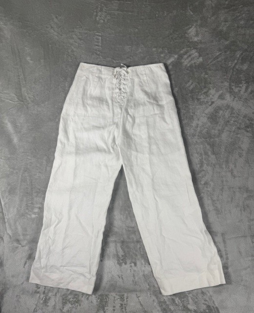 J. Crew Pants Women’s Size 2 White Linen Sailor S… - image 6