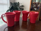 Fiesta Latte Bistro Mug Scarlett 18 oz. Set Of 4