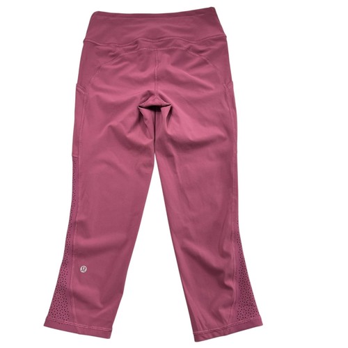 Lululemon Ready to Race Crop 21" cucitura interna muschio rosa taglia 6 - Foto 6 di 7