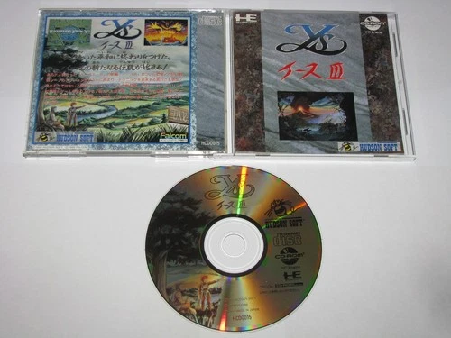 Ys III 3 Wanderers from Ys PC Engine CD-ROM Japan import US Seller