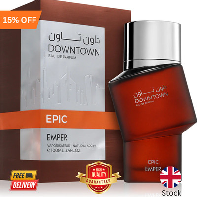 Brandneu EMPER Downtown Epic Eau De Parfum 100ml | Kostenlose Lieferung | Holziger Duft