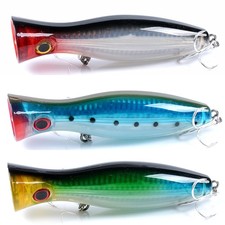 3Pcs Hard Topwater Popper Saltwater Fishing Lures Set,as Large Long Casting P...