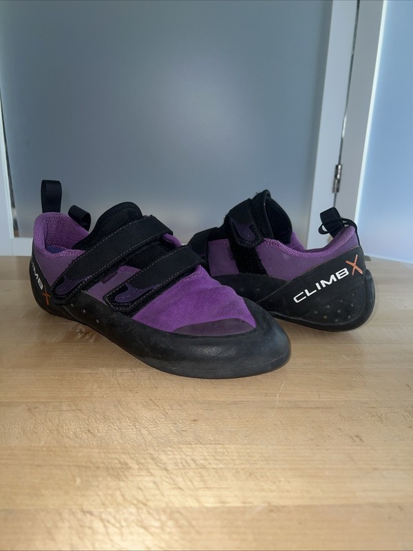 Climb X Rave Strap climbing shoes in purple Women’s 10