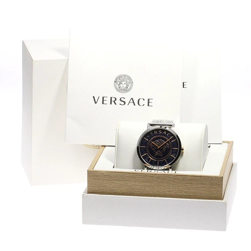 Orologio donna VERSACE VEK400821 Essential quarzo quadrante navy rotondo con scatola