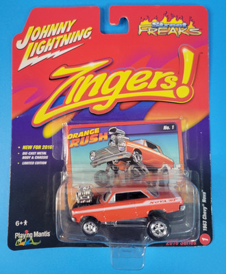 Johnny Lightning Zingers 1963 Chevy Nova 1:64 Diecast - Orange Rush