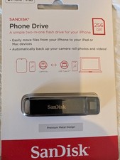 SanDisk SDIXD0N-256G-AW6ME Phone Drive 256GB USB Flash Drive for iPhone,
