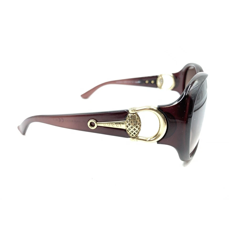 Gafas de sol Gucci GG 3726/F/S 0D0J6 púrpura translúcido lentes marrones 61-15 110 Italia Foto 4 de 4