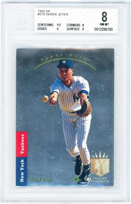 Derek Jeter Yankees Slabbed Baseball Card Fanatics Authentic COA Item#14502088