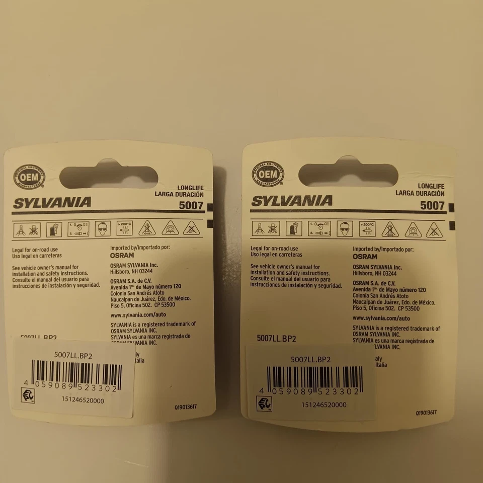 2 Packs Sylvania Longlife Lamp 5007 12V, 5W Interior Light 2 Mini Bulb White USA - Image 4 of 4