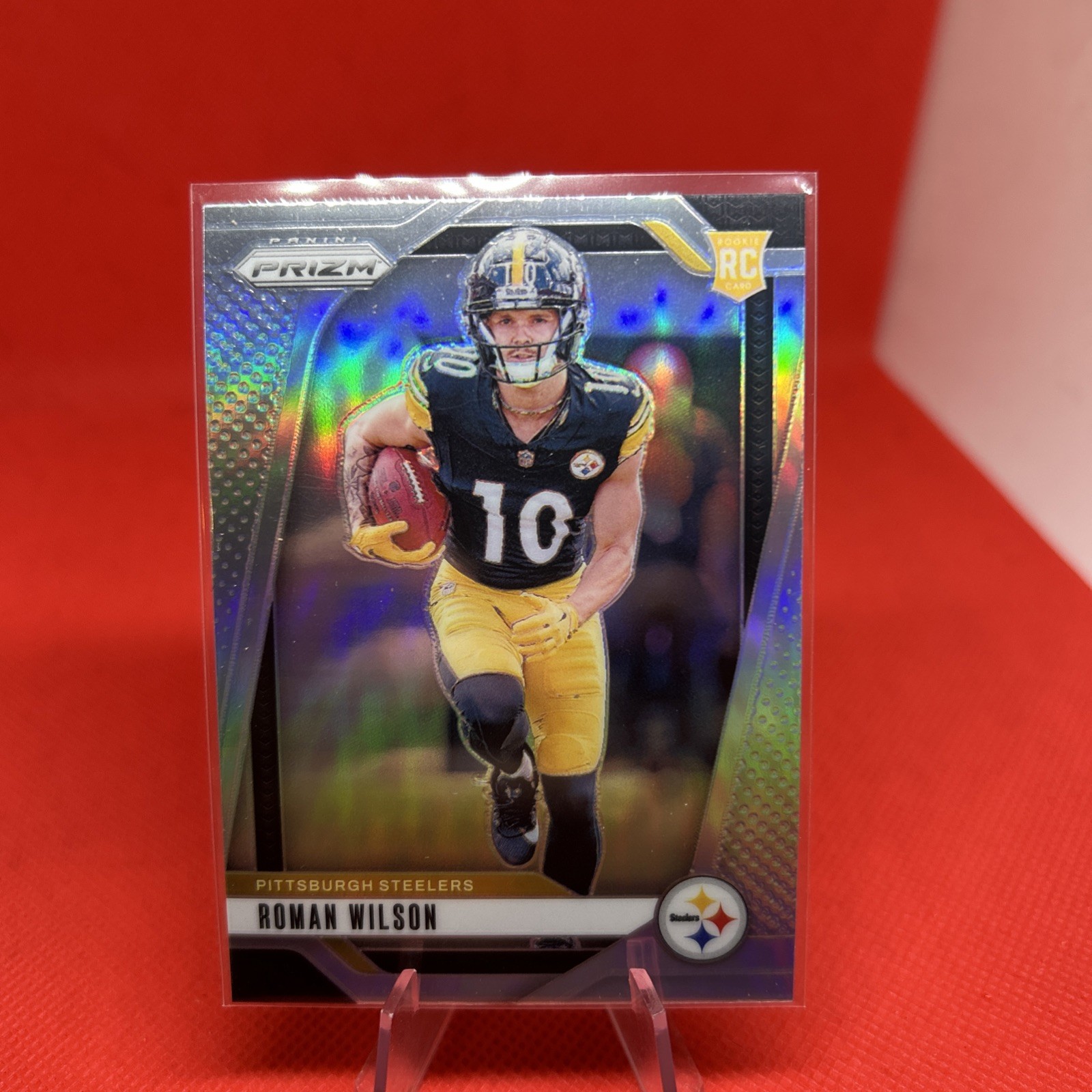 2024 Panini Prizm - Rookies Roman Wilson #384 Silver Prizm (RC) Steelers Rookie