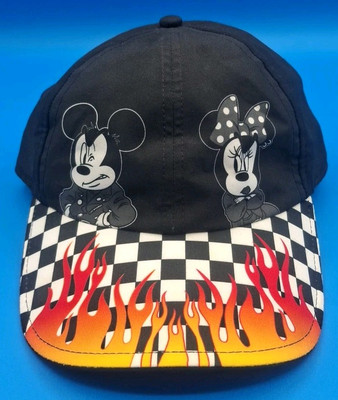 Vans x Disney Mickey Minnie Mouse Strapback Ladie Hat Retro Checkered Flames OTW