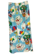 Vtg Disney Mickey Minnie Dumbo Goofy Donald Balloons Curtain Panels Pair 23 X 62