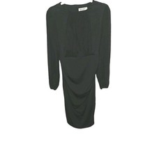 Women's Grace Karin Medium Rouched Bodycon Midi Cocktail Little Black Dress