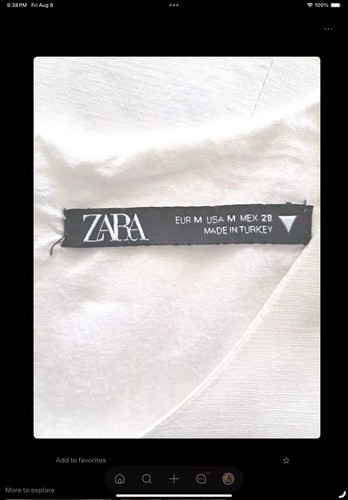 Zara Damen Kleid Medium Summer Fun. All White. Brunch Party Wochenende Strandkleid - Bild 5 von 9