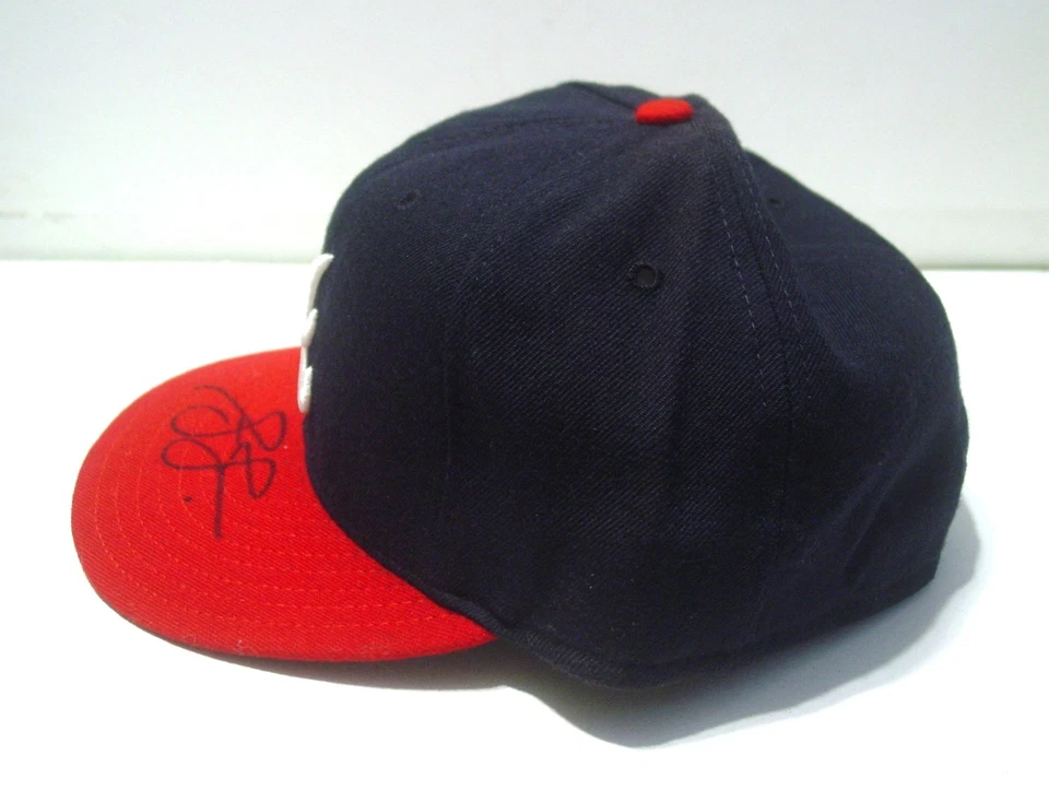 Gorra ajustada New Era 5950 firmada/autografiada por Andruw Jones Braves con certificado de autenticidad Foto 3 de 4