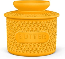 Silicone Butter Crock with Lid, French Butter Dish for Fresh Spreadable Butter, 