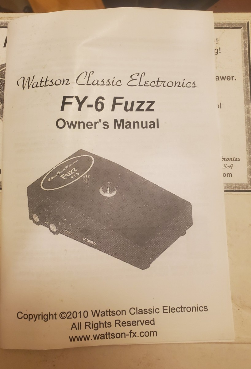 ギター Wattson  fuzz  FY-6 Wattson Classic Fuzz FY-6 2010s - Black | Tone Wolf