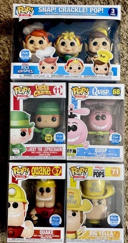 Funko Pop! Limited Edition Cereal Ad Icons Lot- Lucky #11, Quisp #68, & More!