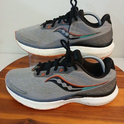 Saucony Triumph 19 Mens 10 Grey Running Shoes Sneakers Low Athletic S20678-20