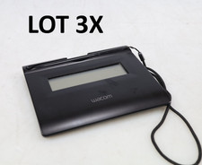 Lot of 3x Wacom STU-300/01 USB LCD Signature Tablet Pad w/ Stylus Pen