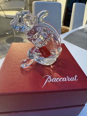 Baccarat　Monkey　gold BACCARAT Crystal Zodiac Collection Gold Monkey Figurine France NIB
