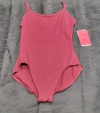 Capezio Classics Camisole Leotard Adj. Straps Maroon Scoop Front V-back Lined LC