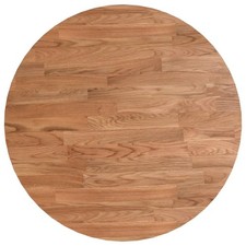 Solid Wood Oak Round Table Top Treated Table Top Light Brown vidaXL