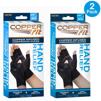 #ad #ad Copper Fit Compression Gloves Hand Relief 2 Pack New Arthritis Support $16.00
