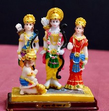 2 Statue Res 4x5" Lord Ron Darbar Hindo Religious Showpiece Idol for luck in Hom