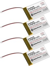 4 Stück 3,7V 1100mAh LiPo Akku mit Schutzplatine für Arduino ESP32