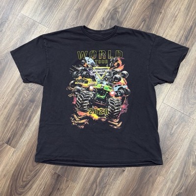 Monster Jam T Shirt 2020 World Tour Adult XL Grave Digger Double Sided