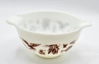 Pyrex Vintage #441 1-1/2 PT Early American Cinderella White Brown Mixing Bowl