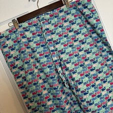 Vineyard Vines Whale Print Flannel Pajama Pants 100 Cotton Size Large