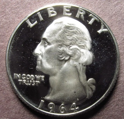 Double Sided Deep Cameo 1964 Proof quarter
