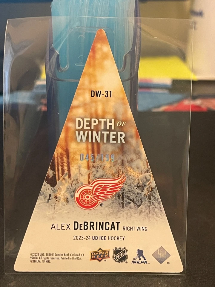 2023-24 Upper Deck Ice Depth of Winter White Frost #DW31 Alex DeBrincat 45/199 - Image 2 of 2