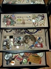 Vintage Costume Jewelry Necklaces Rings WatchesFilled Jewelry Box Lot 🔥