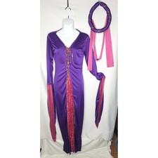Fun World Renaissance Princess Costume Dress Medieval Gown Headpiece M/L 8-14