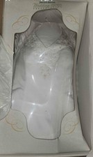 David's Bridal Sleeveless White Preserved Embroidered A-Line Wedding Dress