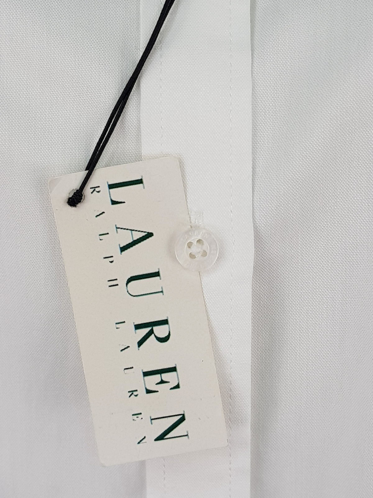 LAUREN RALPH LAUREN Womans Off White L/S SHIRT Monogram Logo Non-Iron - XL -£109 thumbnail 5