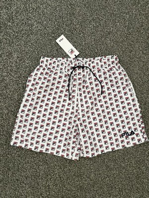 FILA Men s AOP Swim Shorts White Size Medium M W32