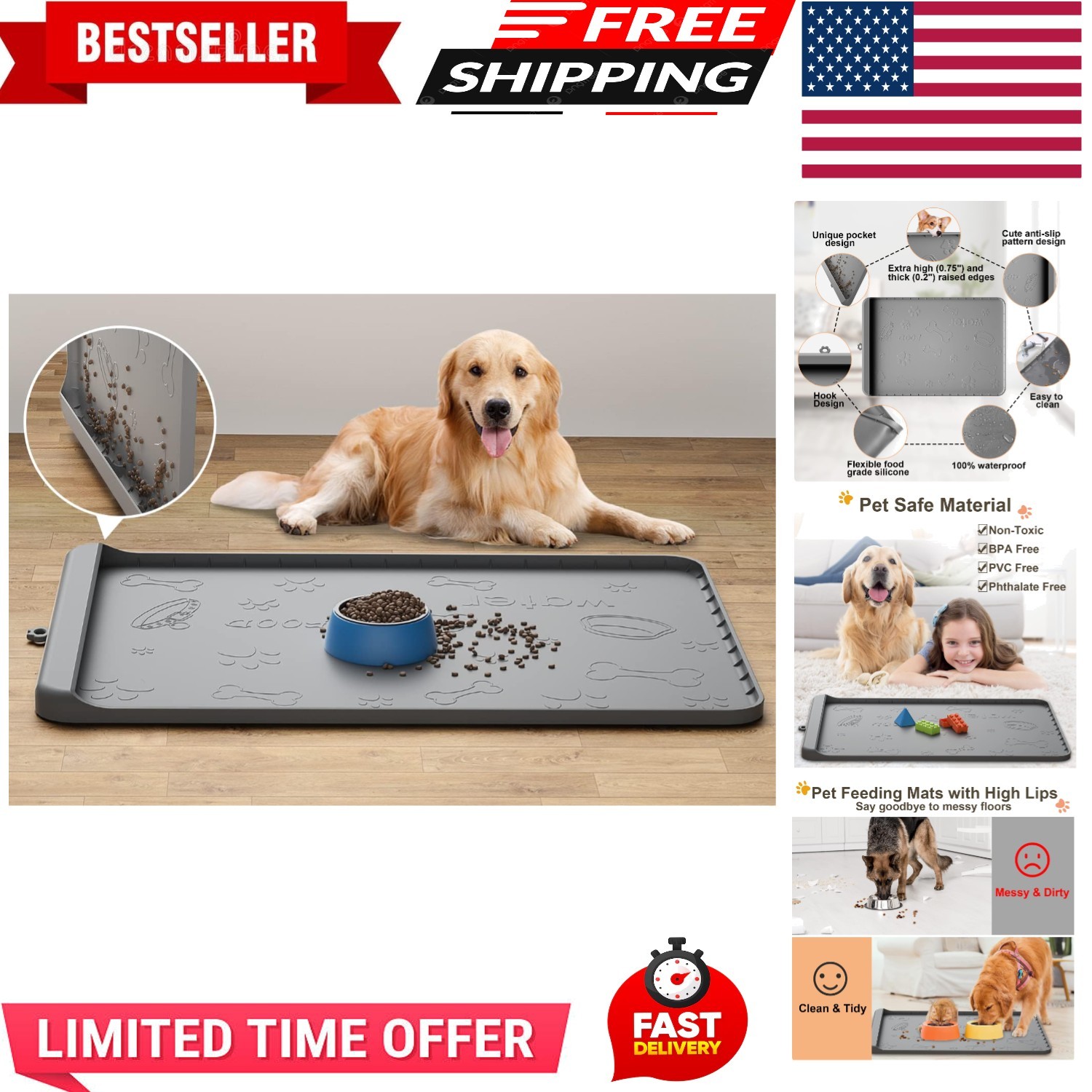 Mat - 36" X 24" With Spill Prevention Pocket