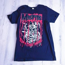 Misfits Logo Death Comes Ripping Art Size Medium Black Shirt Punk Band Merch