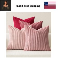 Boho Farmhouse Throw Pillow Covers 18x18 Inch Set of 4 Romantic Decorative Cu...
