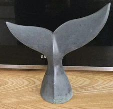 Vintage Whale Tail Decorative Sculpture Paperweight 7"