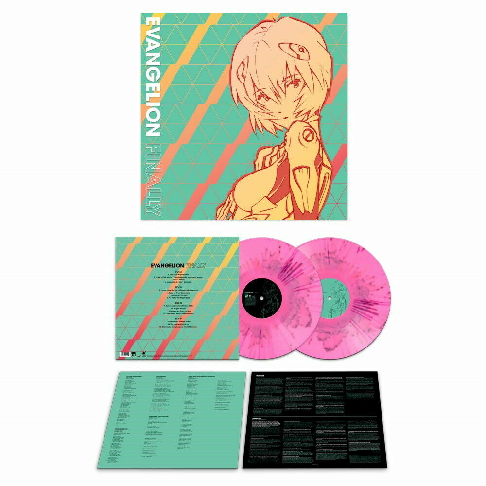 EVANGELION FINALLY VINYL NEW!! LIMITED PINK MAGENTA SPLATTER LP ANIME SOUNDTRACK