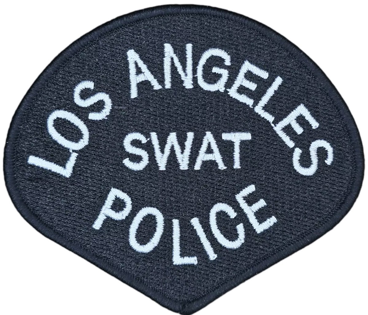 LOS ANGELES SWAT POLICE LA TAG UNIFORM BLACK TACTICAL COP