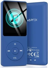 AGPTEK A02S 16GB MP3 Player with FM Radio, Voice Recorder 70 Hours Playback Blue