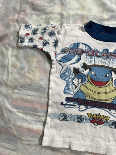 Vintage y2k 1999 Pokémon Blastoise T Shirt Boys Youth 8 Nintendo Embroidered - Picture 2 of 10