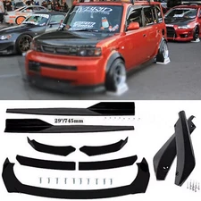 Front & Rear Bumper Lip Spoiler Splitter Body Kit & Side Skirt For Scion xB
