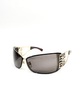 Givenchy Vintage Women's wrap squared Sunglasses gold SGV214s
